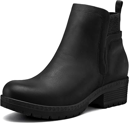 mysoft Womens Elastic Gore Lug Sole Chelsea Boots