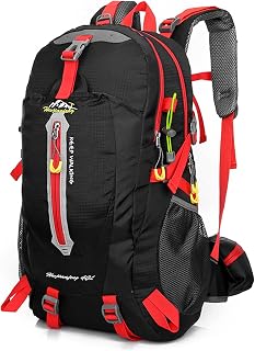 Domary Mochila de viagem 40L resistente à água para caminhada no acampamento laptop mochila de caminhada trekking e bolsas para escalar costas para homens e mulheres