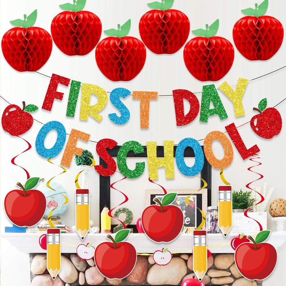 Pre-Strung First Day of School Decorations Banner Welcome Back to School image 5