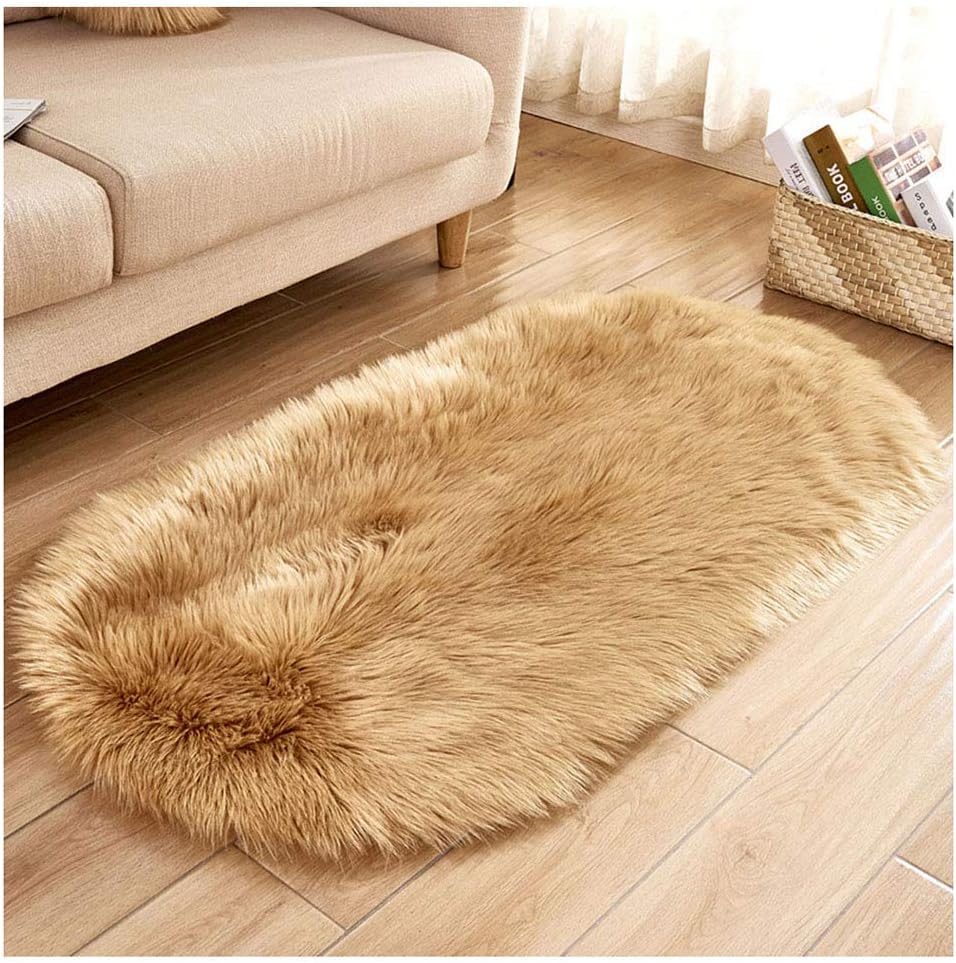 tappeto in pelle di pecora per soggiorno