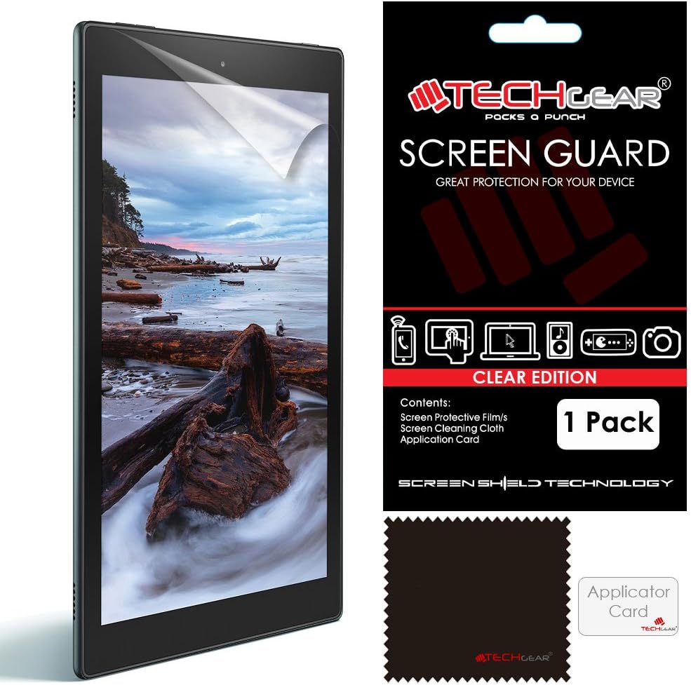 TECHGEAR Screen Protector for Amazon Fire HD 10 (5th Generation/2015 Release) – Clear Lcd Screen Protectors for Fire HD10 2015 – With Cleaning Cloth + Application Card (Fire HD10) TECHGEAR Screen Protector for Amazon Fire HD 10 (5th Generation/2015 Release) – Clear Lcd Screen Protectors for Fire HD10 2015 – With Cleaning Cloth + Application Card (Fire HD10)