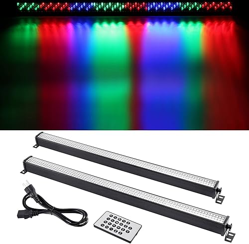 YGREAP Barra de luz LED para lavadora DMX512 RGB DMX512 RGB luz estroboscópica para lavar barra de luz para fiesta de DJ 2 piezas