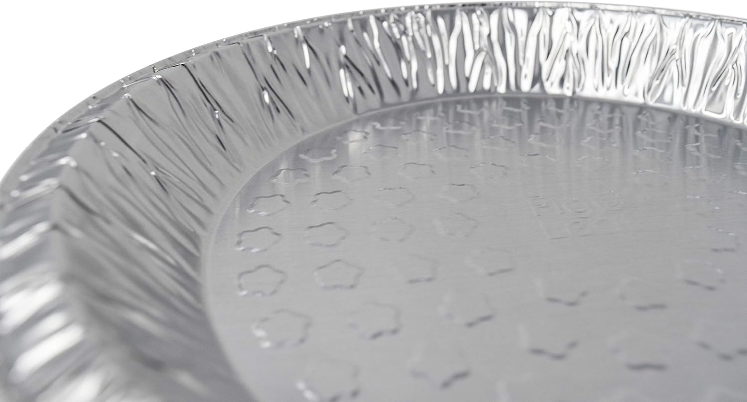 Fig & Leaf (360 Pack) Premium 9-Inch Pie Pans l Disposable Aluminum Foil l Heavy-Duty l Tin Plates for Tart Quiche Pies