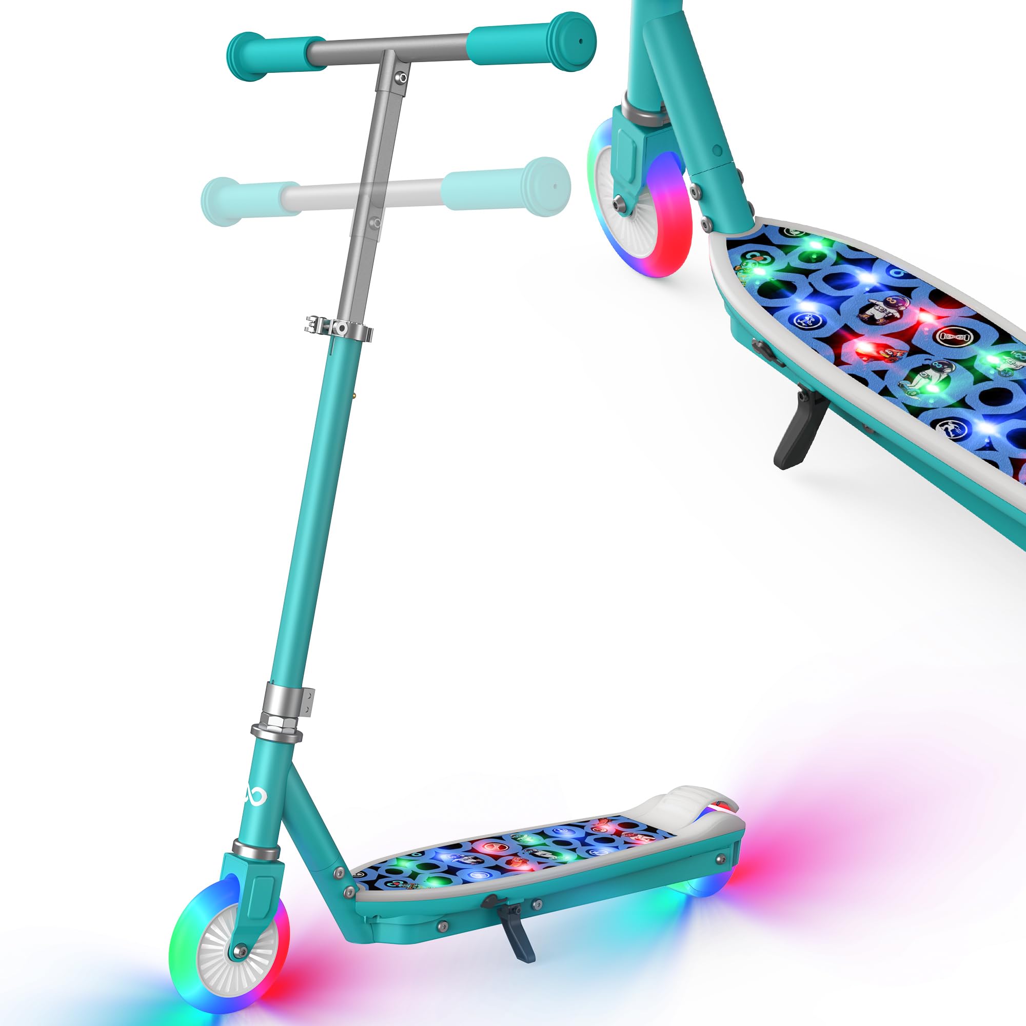 Gyroor KS2 Kids Electric Scooter with LED Lights – Safe 5 MPH Speed, Foot Sensor Start, Adjustable Handlebar, Fast Charging, for Ages 6–12