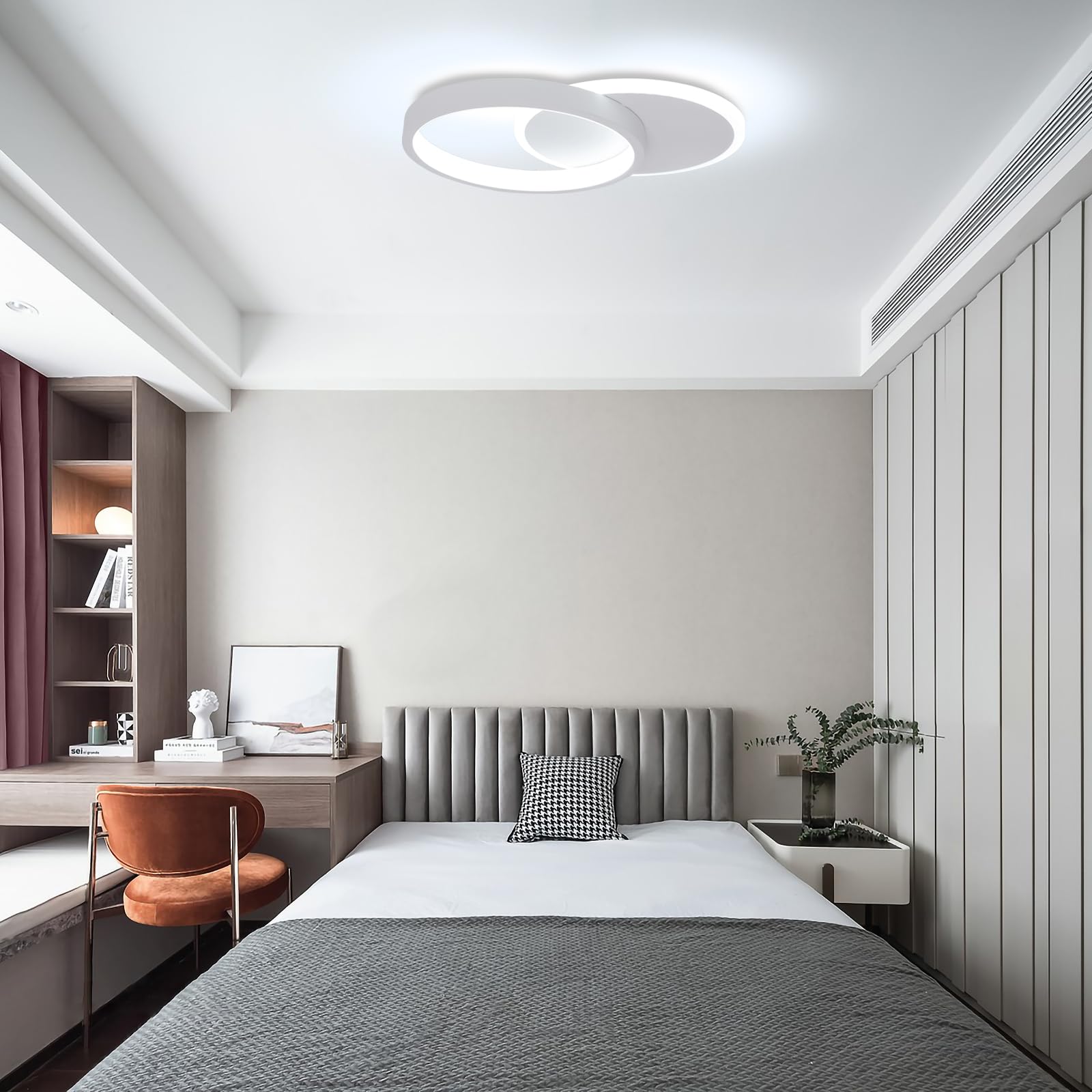 Plafon LED Techo 24W Moderna Lámpara de Techo LED, Redondo Luz de Techo del para Corredor Baño Cocina Sala de Estar Dormitorio Pasillo, 2400LM Blanco Frío 6000K
