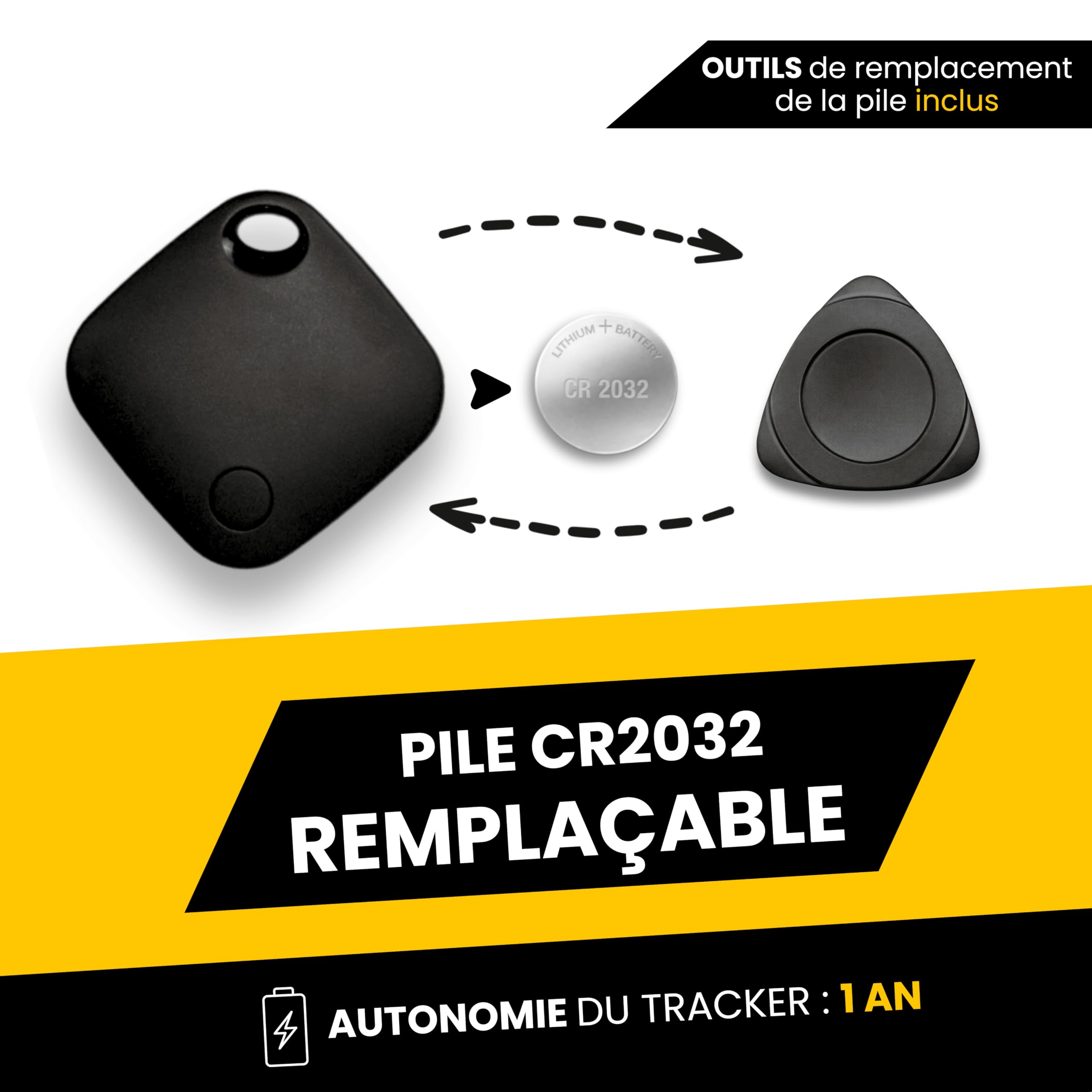 Pack Tracker Moto sans Abonnement – l'esprit Tranquille Eda Bike – Traceur Moto Discret – Pile Remplaçable 12 Mois – Kit d’Installation Inclus – Compatible iOS