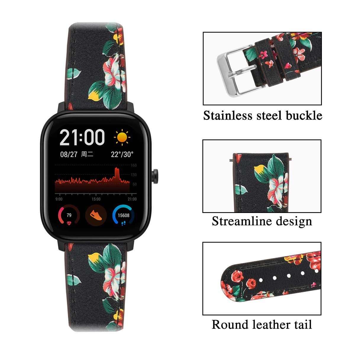 Replacement Bands Compatible with Wyze Watch 47mm Watch Strap Colourful Wyze Band Replacement Straps | Wyze main image 2