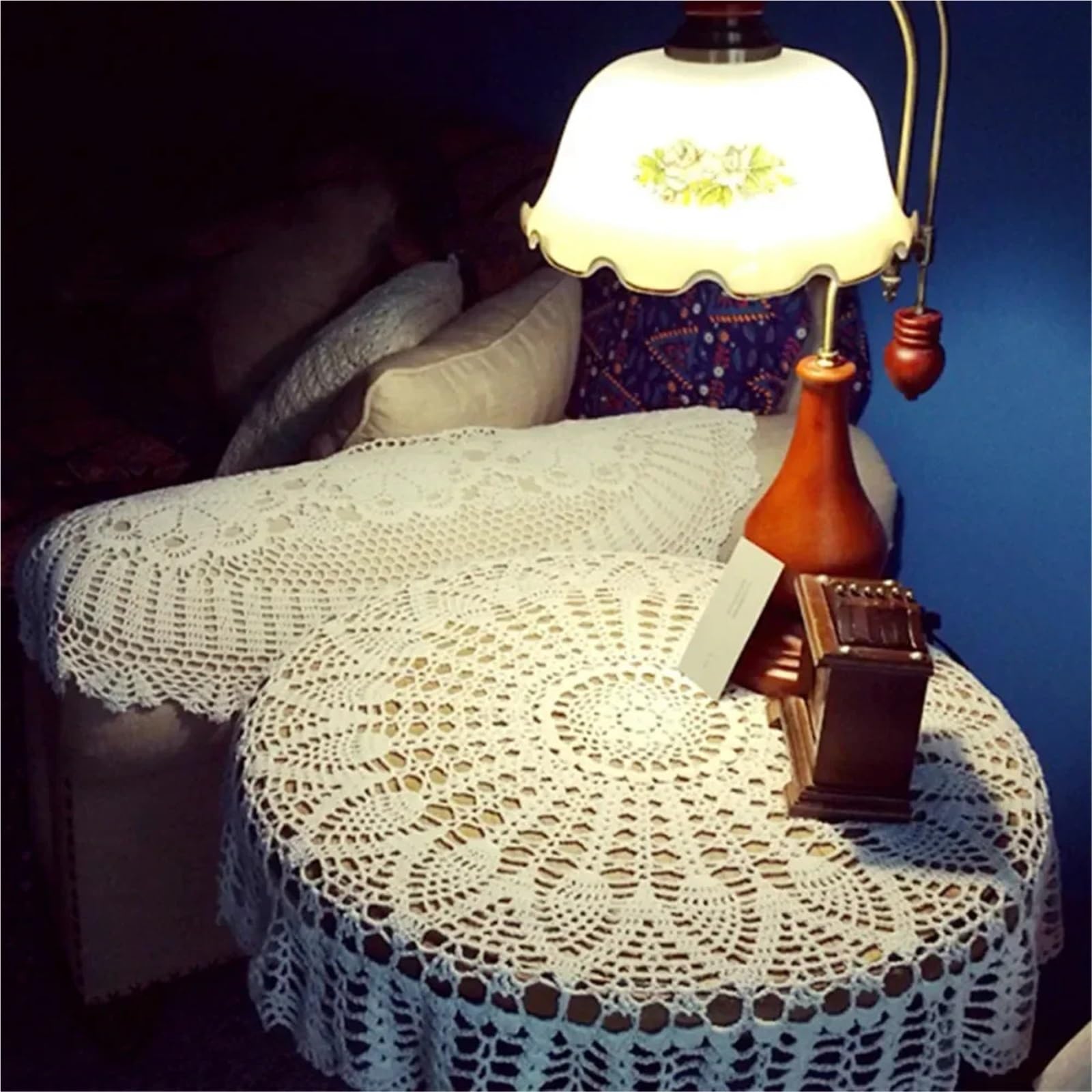 Nappe ronde gaze de coton (180 cm) Gaïa Beige pampa - Linge de table