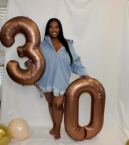 Vista 284 de Globos de números 0 de 40 pulgadas, globos negros de números para números 10, 20, 30, 40, 50, 60, 70, 80, 90, 100, globos de números 10, 20, 30, 40