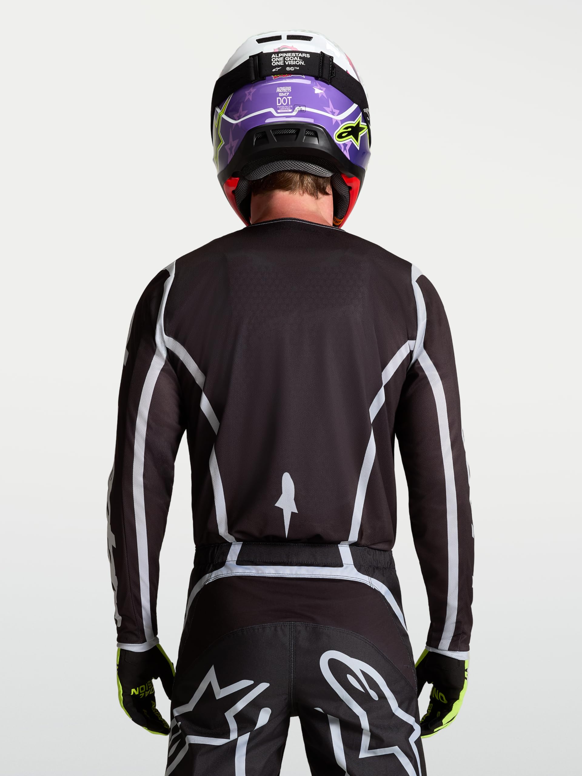 Alpinestars Fluid Apex V2 Maglia Motocross, nero/argento, XL
