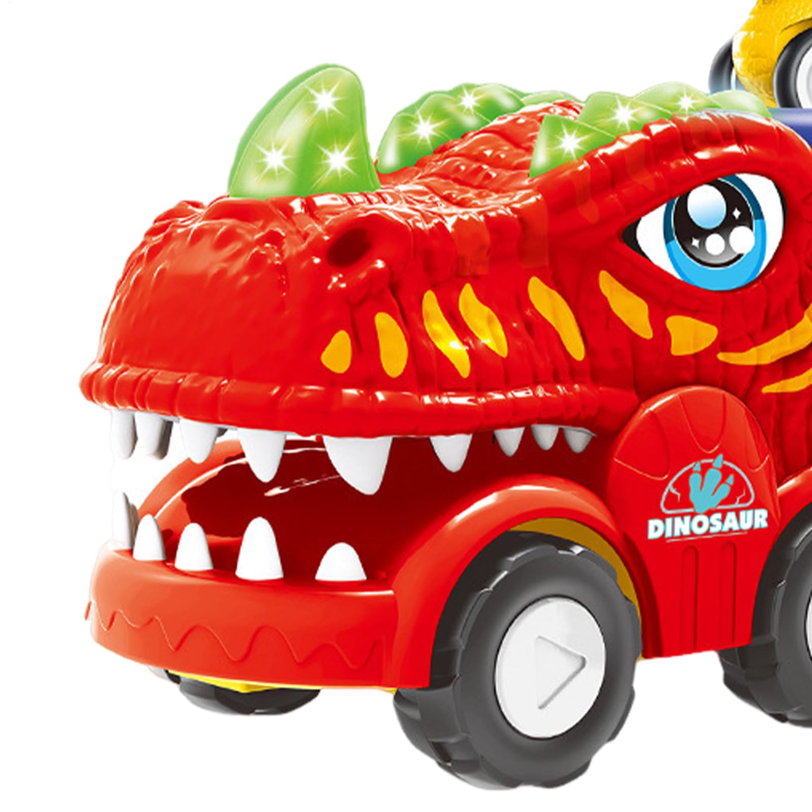 Camion Dinosauro Con Auto Tynosaurus Grande Camion Elettrico Con 4 | Figurine Dinosauri Veicoli Set Per Età Prescolare E Studenti