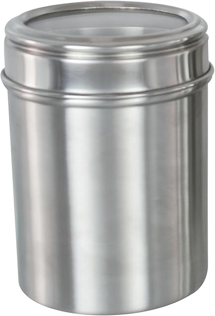 Buckingham Stainless Steel Storage Canisters with Acrylic Lid. Matte Finish, Silver