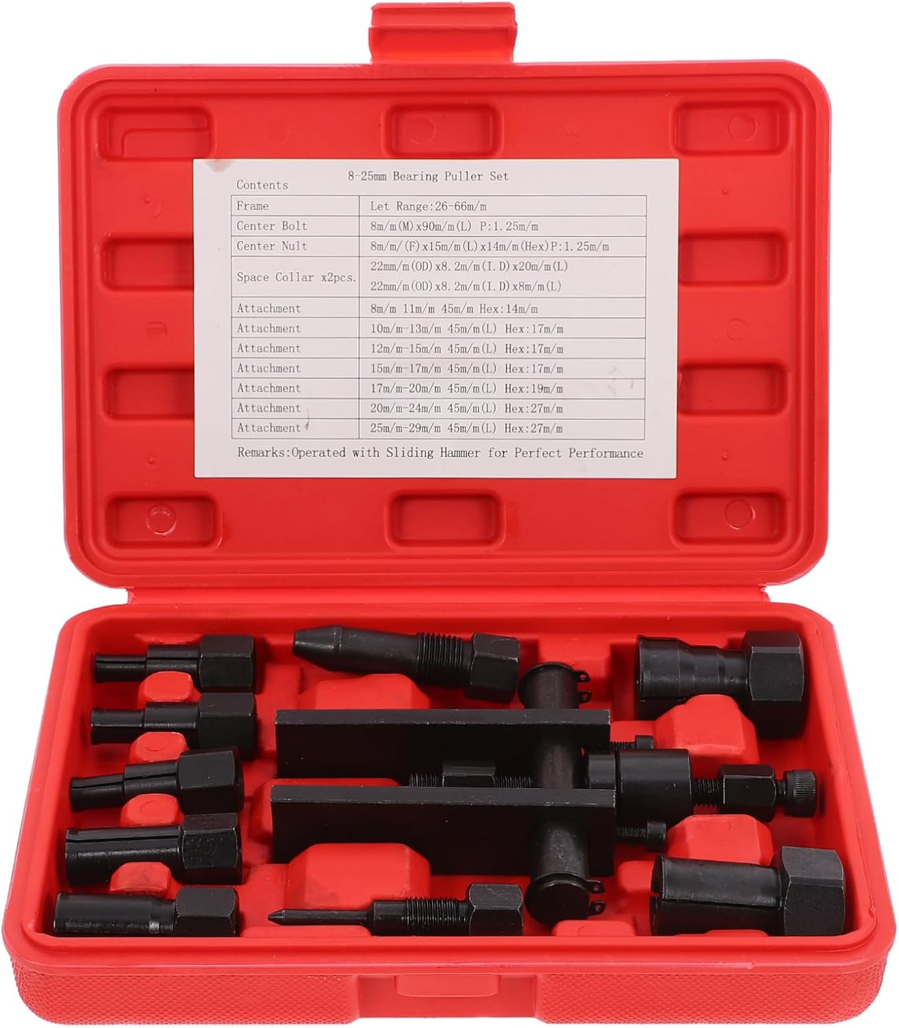 Cabilock 10pcs Quality Motorcycle Two-jaw Bearing Puller Box Easy to Use Efficient for Motorcycle Maintenance