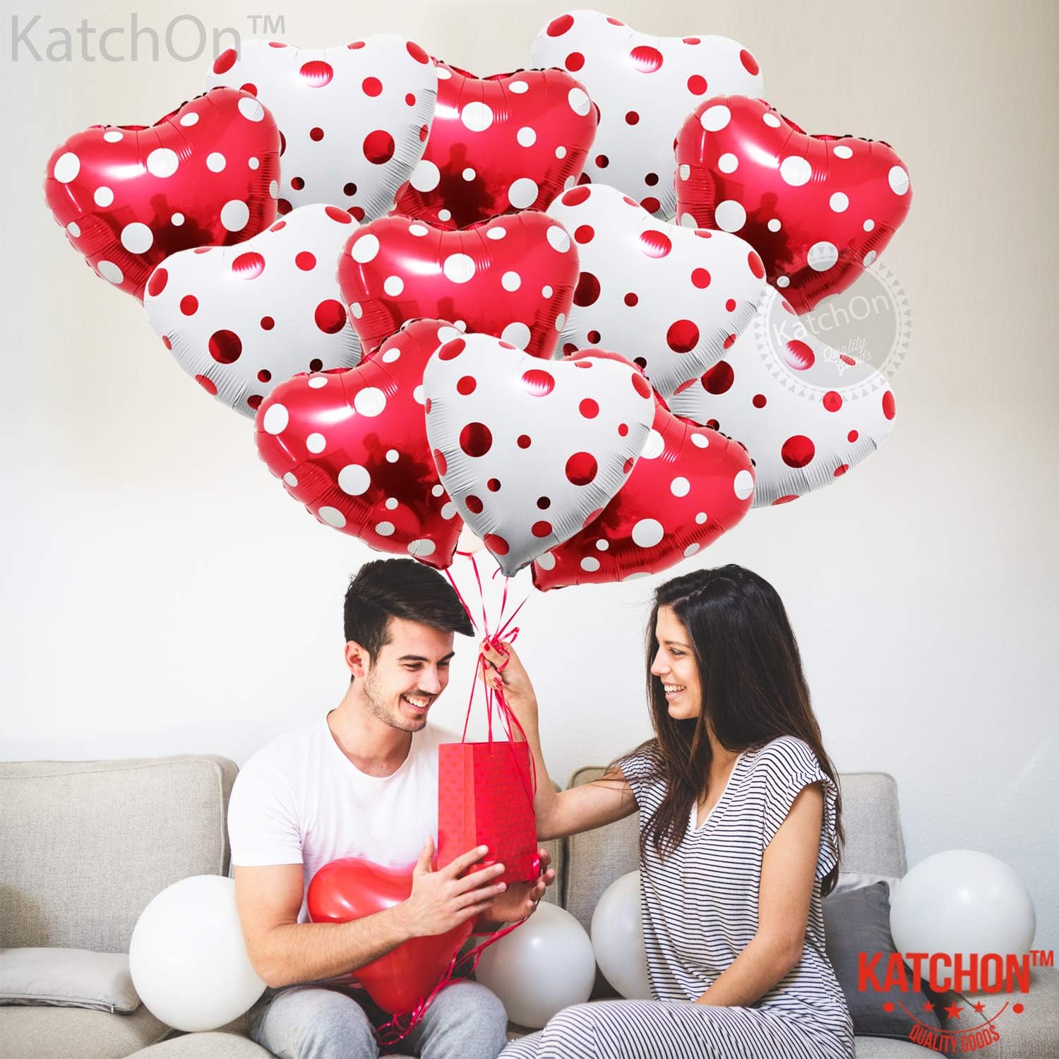 Juego De Decoración De Globos De Corazón Rojo Para El Día De San