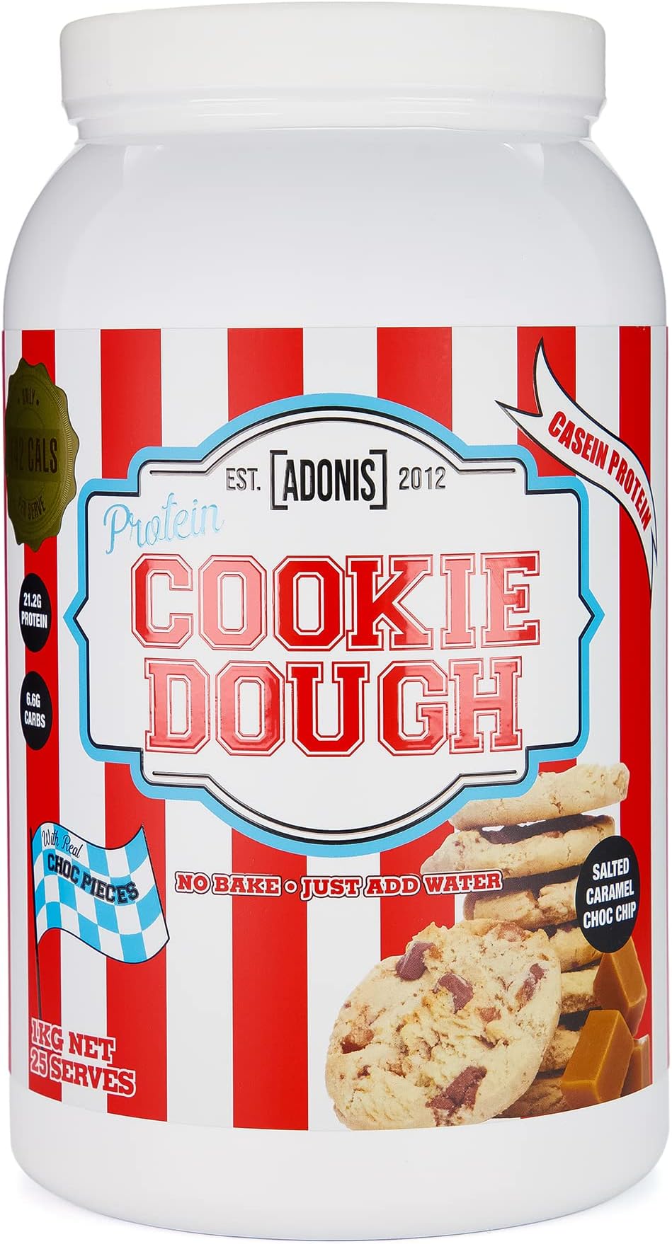 The Gym Keg Adonis Protein Cookie Dough Salted Caramel Choc Chip 1kg