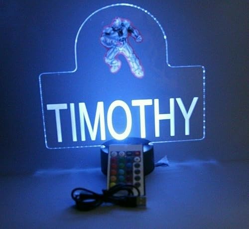 Miniatura 8 de Cyborg Superheroes Figura de acción Diseño de luz nocturna LED Lámpara de mesa de escritorio para niños de eficiencia energética Decoración de la