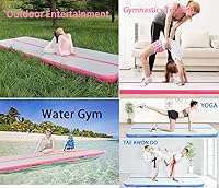 Vista 5 de DOBESTS Inflatable Gymnastic Mat Air Track Tumbling Mat 10ft 13ft 16ft 20ft 48 Inch Thick Air Mat Tumble Track Air Barrel Gymnastics Roller with