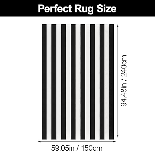 Miniatura 10 de Aoczes Alfombra de baño de 2 x 3 pulgadas geométrica antideslizante para baño baño ducha entrada con respaldo de goma lavable gris y blanco