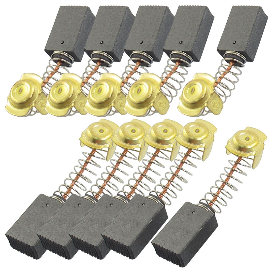 uxcell 10 Pcs 43/64" x 7/16" x 7/25" Power Tools Motor Parts Carbon Brushes