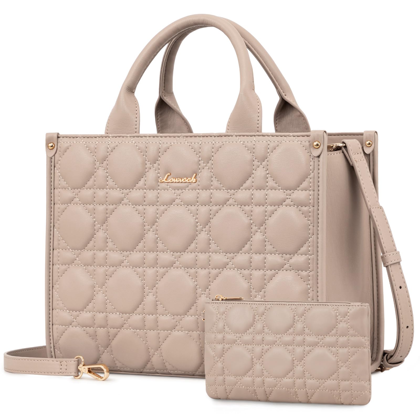 LOVEVOOK Purses and Handbags for Women, Handbags Shoulder Bags Black Purses and PU Leather Top Handles for Lady