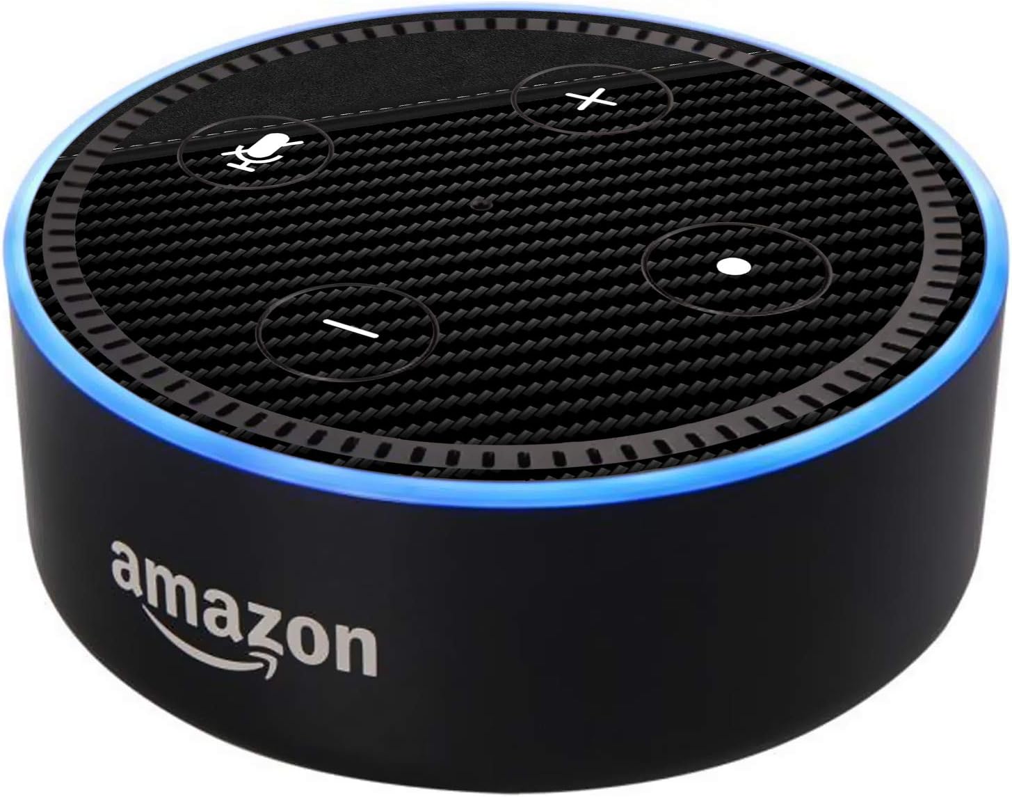 Head Case Designs Officially Licensed Alyn Spiller Carbon Fibre Leather Art Mix Vinyl Sticker Skin Decal Cover Compatible with Amazon Echo Dot (2nd Gen) - Skin only Echo Dot (2nd Gen) is NOT Included