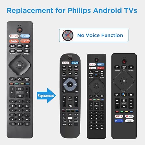 Miniatura 2 de NH800UP RF402A-V14 Reemplazo de control remoto para todos Philips Android LED LCD 4K Smart TV 43PFL5766F7 50PFL5704F7 55PFL5604F7 55PFL5704F7