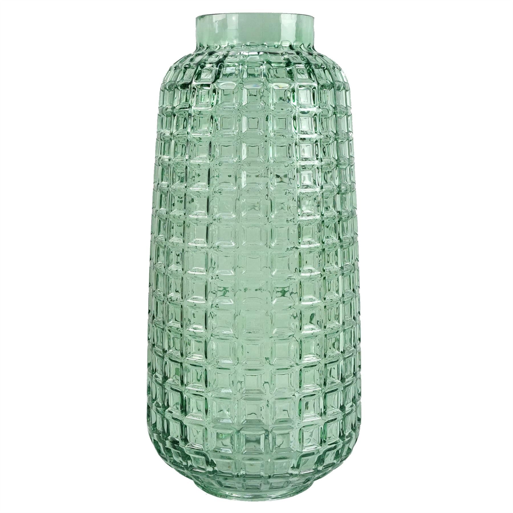 Leaf 30Cm Green Cube Designer Glass Vases,