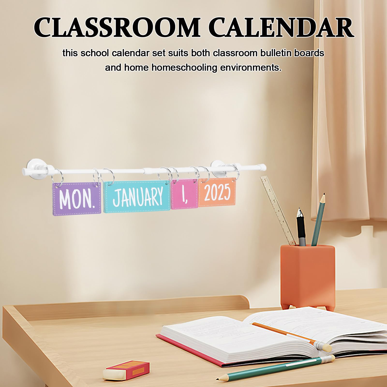 DOITOOL Calendario Didattico Flip per Classe Calendario Magnetico Mensile Bacheca Interattiva per Insegnanti e Homeschooling