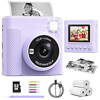 TIATUA Macchina Fotografica Bambini Istantanea, 2.4 Pollici 1080P Fotocamera Digitale