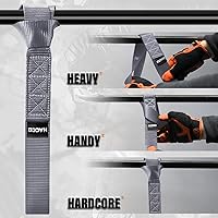 Vista 3 de Paquete de 8 correas de amarre de motocicleta con bucle suave, 1.6 x 17 pulgadas, resistencia de rotura de 12000 libras, bucles de amarre