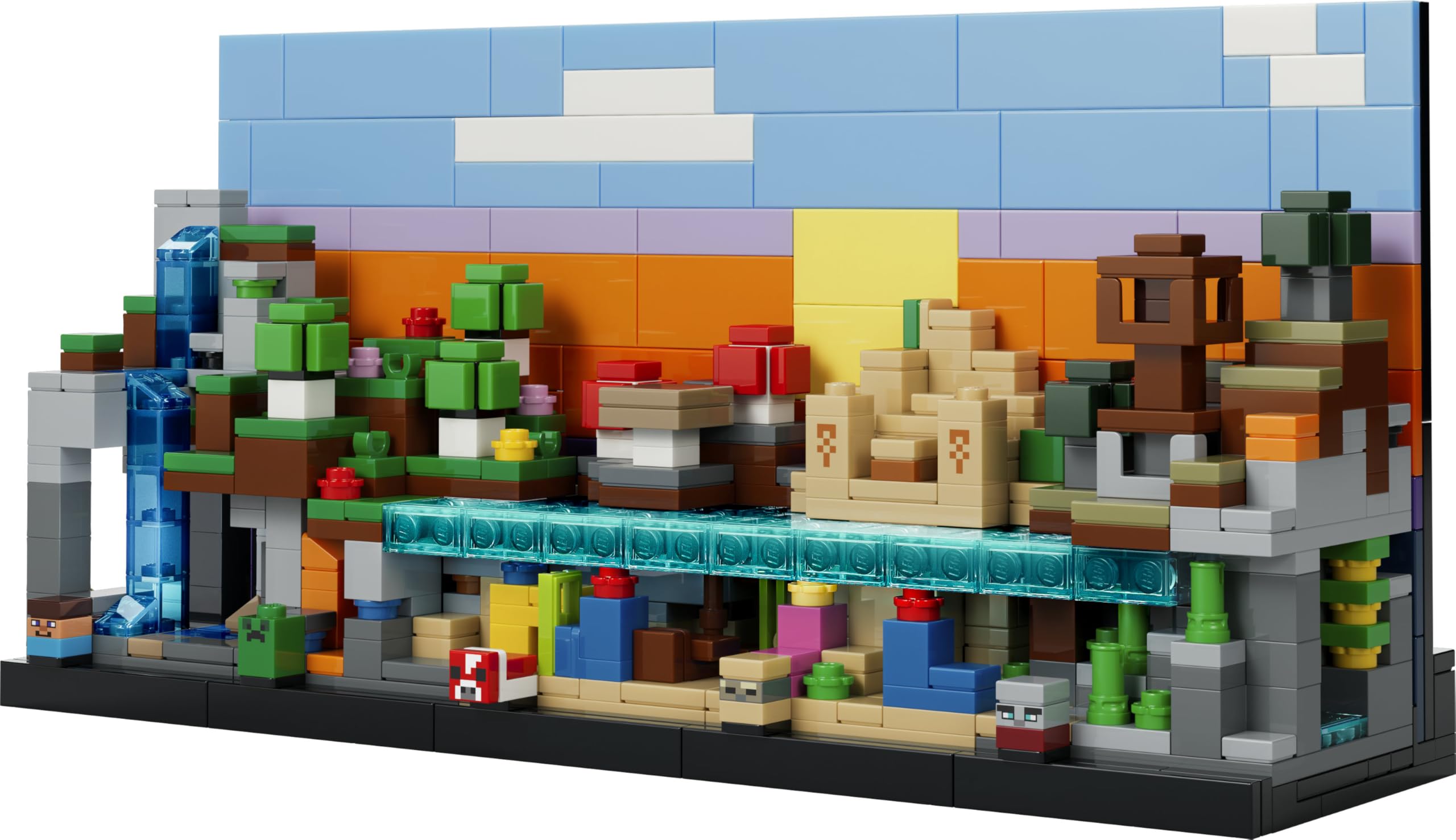 LEGO Minecraft Minibiomas de Juguete - Decoración para el Dormitorio Juvenil - Maqueta 3D con 5 Microfiguras - Regalo Gamer para Niños, Niñas y Adolescentes de 12+ Años Fans del Videojuego - 21589