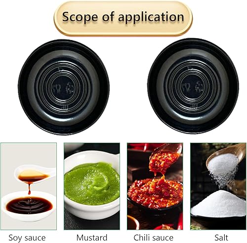 Miniatura 6 de 100 platos desechables de plástico para salsa, cuencos para condimentos de salsa de soja, mini bandeja de condimentos para sushi, soja, mostaza,