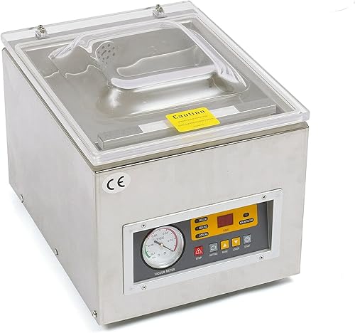 Máquina selladora al vacío de cámara, selladora al vacío de cámara de alimentos de cocina, selladora al vacío de 110 V 120 W para ahorrar alimentos,
