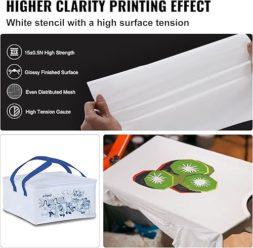 Miniatura 4 de VEVOR 6 piezas de aluminio, marco de pantalla de seda de 16 x 20 pulgadas con 110 unidades de malla de nailon de alta tensión y cinta de sellado