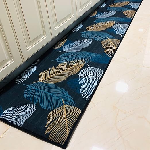 Amazon キッチンマット 北欧 模様 おしゃれ 台所マット グリーン モダン ラグカーペット 50x240cm オールシーズン 滑り止め 防水 撥水 撥油 汚れ防止 床保護マット 食器の割れを防ぐ 低反発 寝室 台所 キッチン 廊下 マット 玄関マット オンライン通販