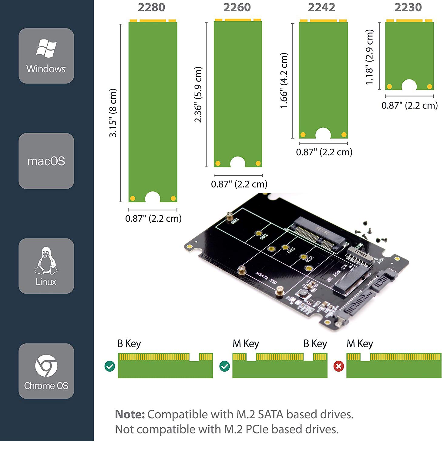 Amazon.com: Deal4GO M.2 NGFF mSATA SSD Hard Drive to 2.5 inch SATA