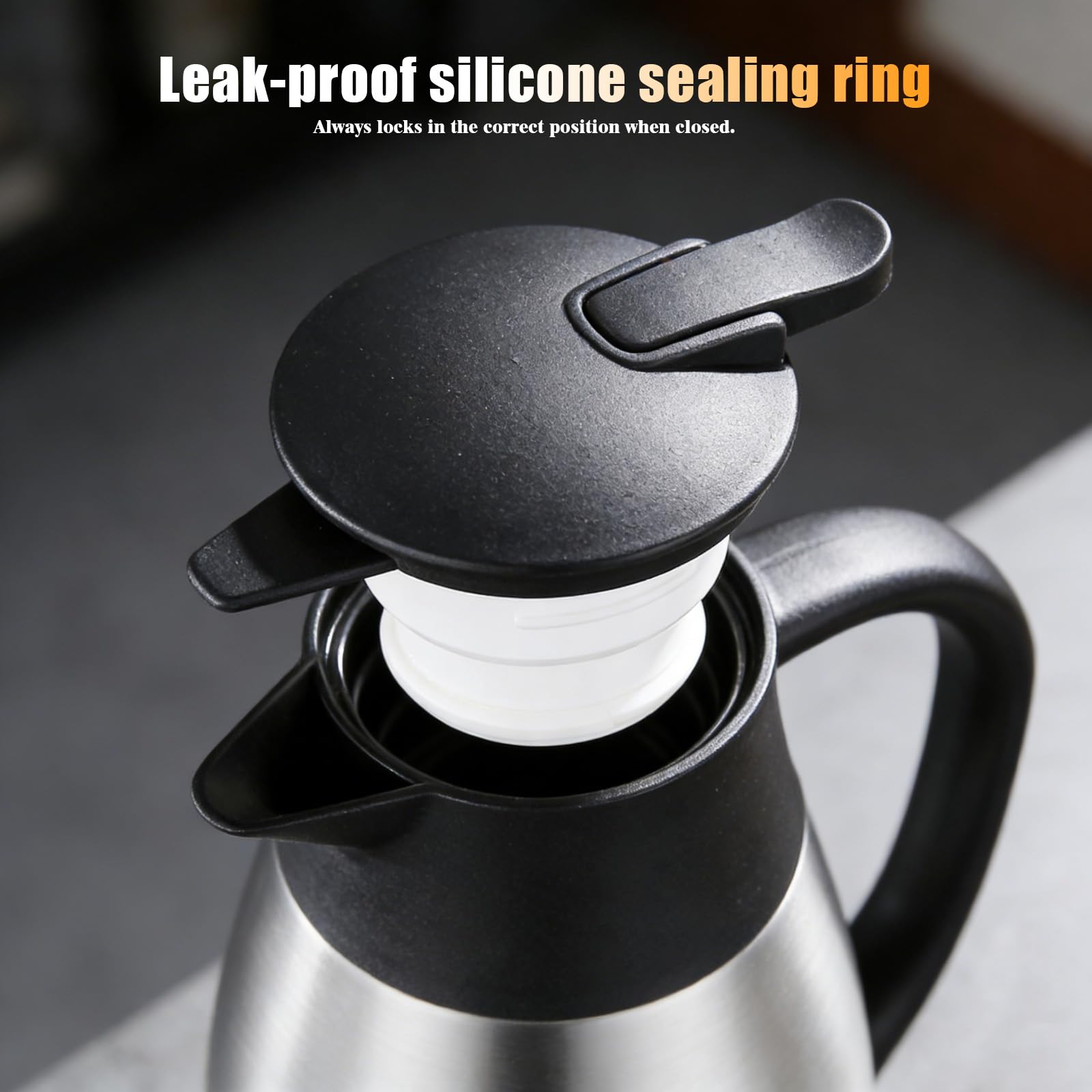 2L Bouteille Carafe Isotherme en Acier Inoxydable, Pichet Isotherme, Prévention Des Fuites pour Les Bouilloires, Les Théières pour Boissons Chaudes ou Froides