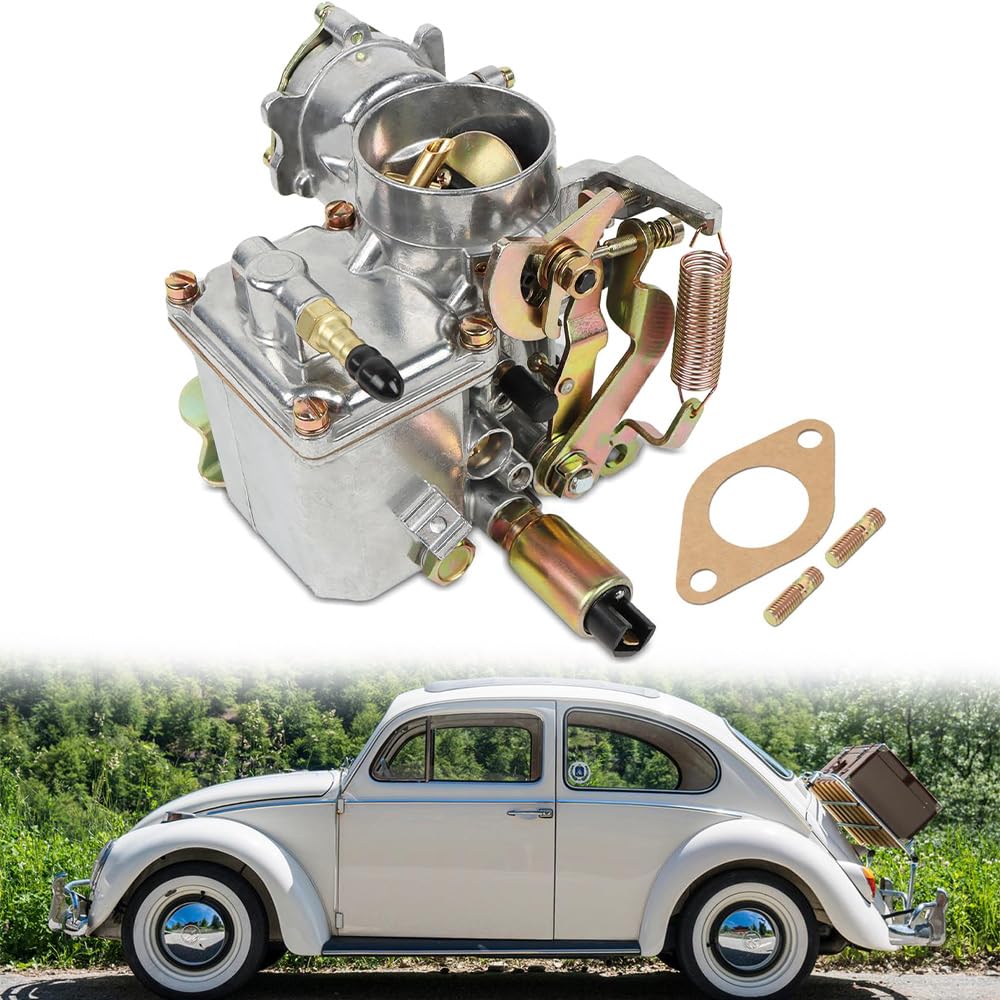 30/31 PICT-3 Carburetor for VW Beetle 1975-1982 113129029A Air Cooled Type 1-4 Bug Bus Gghia Engine with Single Port 1500CC Manifold Automatic Choke Carb 027H117510E