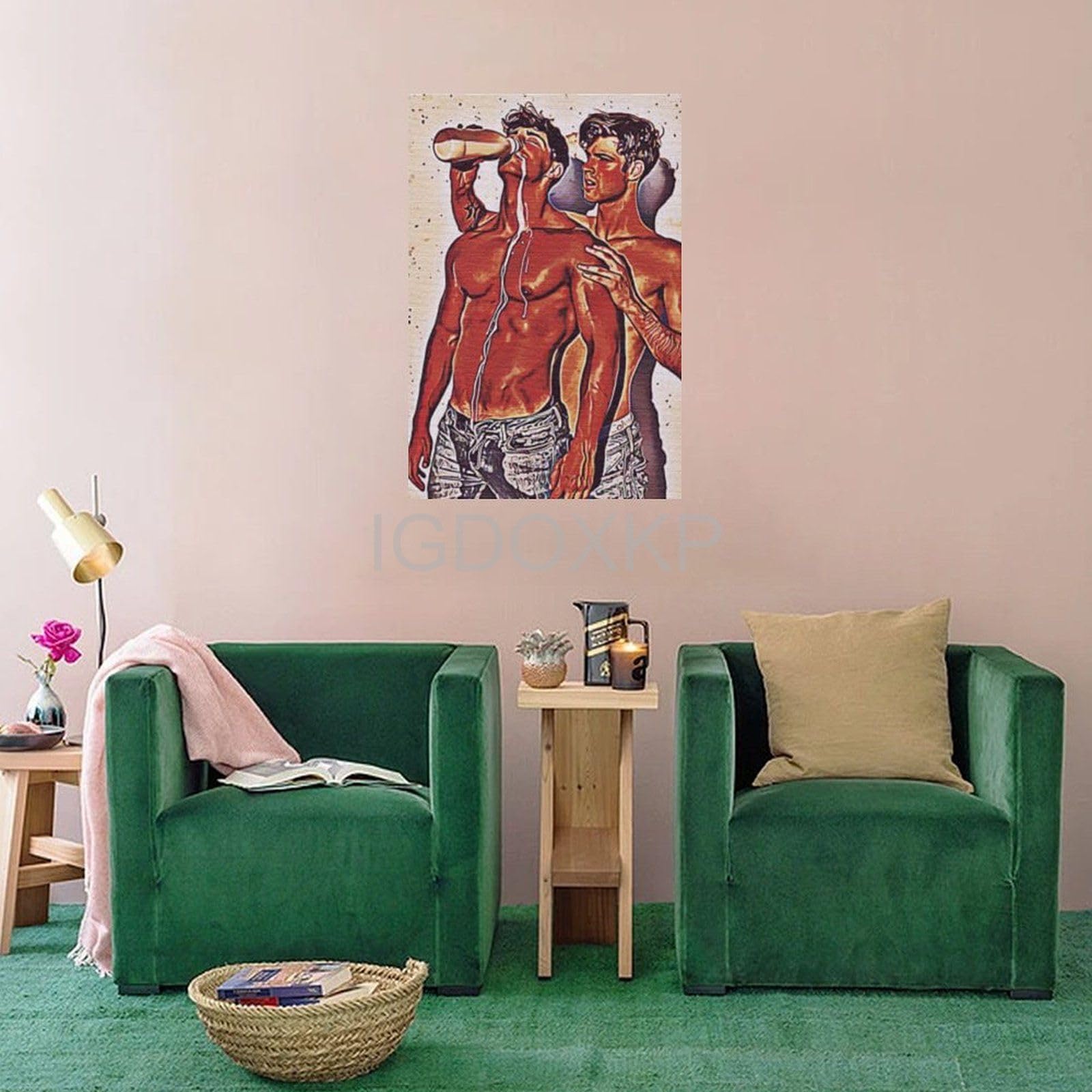 Amazon.com: Male Erotic Nude Adult Art Poster Gay Art Canvas Wall