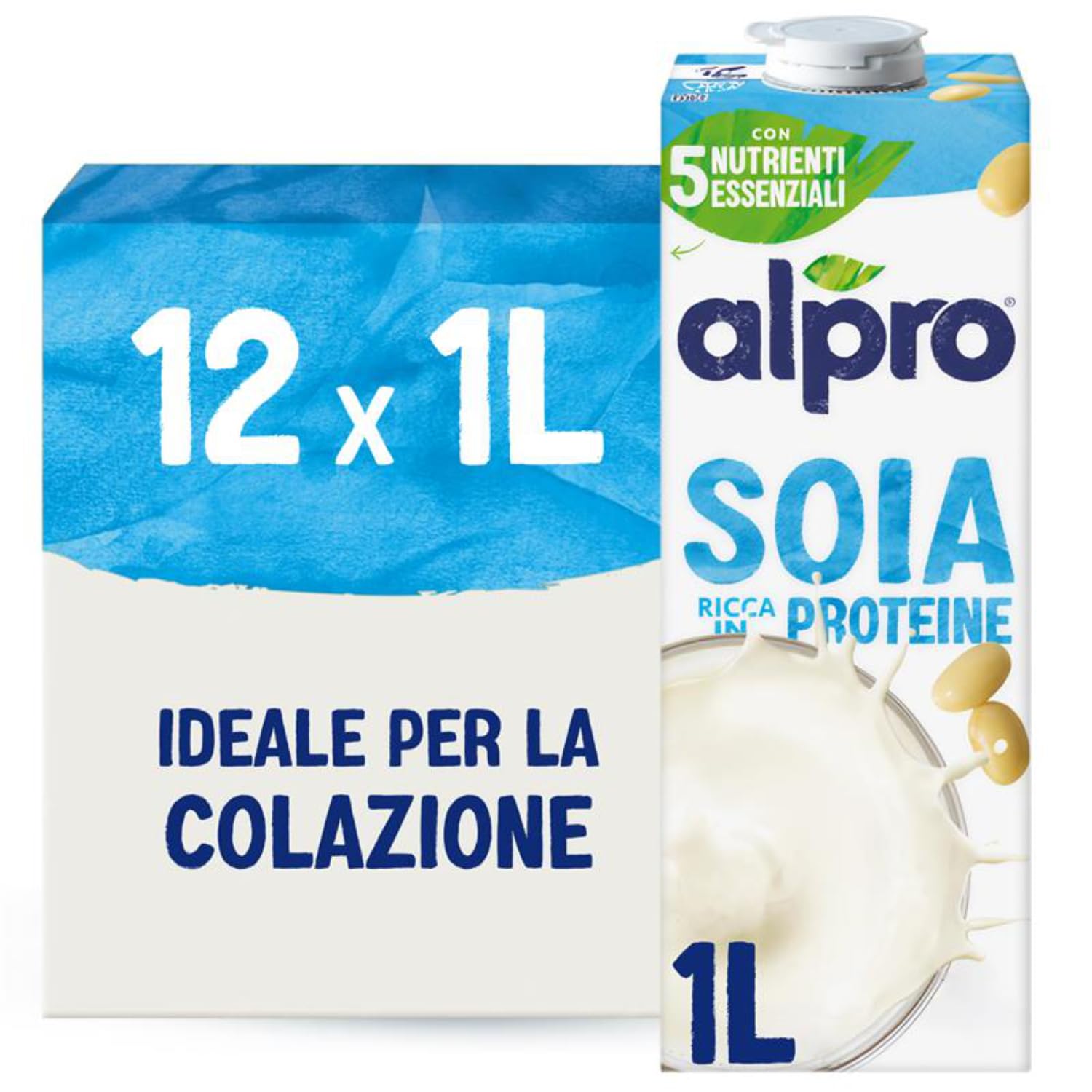 Alpro Soya Drink Natural, 12er Pack (12 x 1 l Packung)