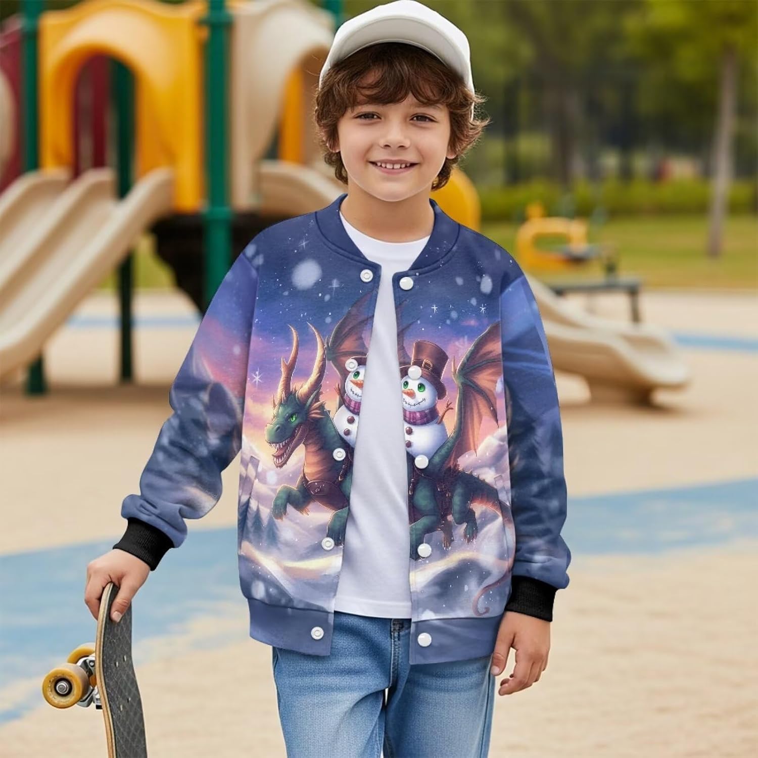 Jacket for Girls 5-12 Winter Long Sleeve Button Down Baseball Jacket Comfy Aesthetic Coat