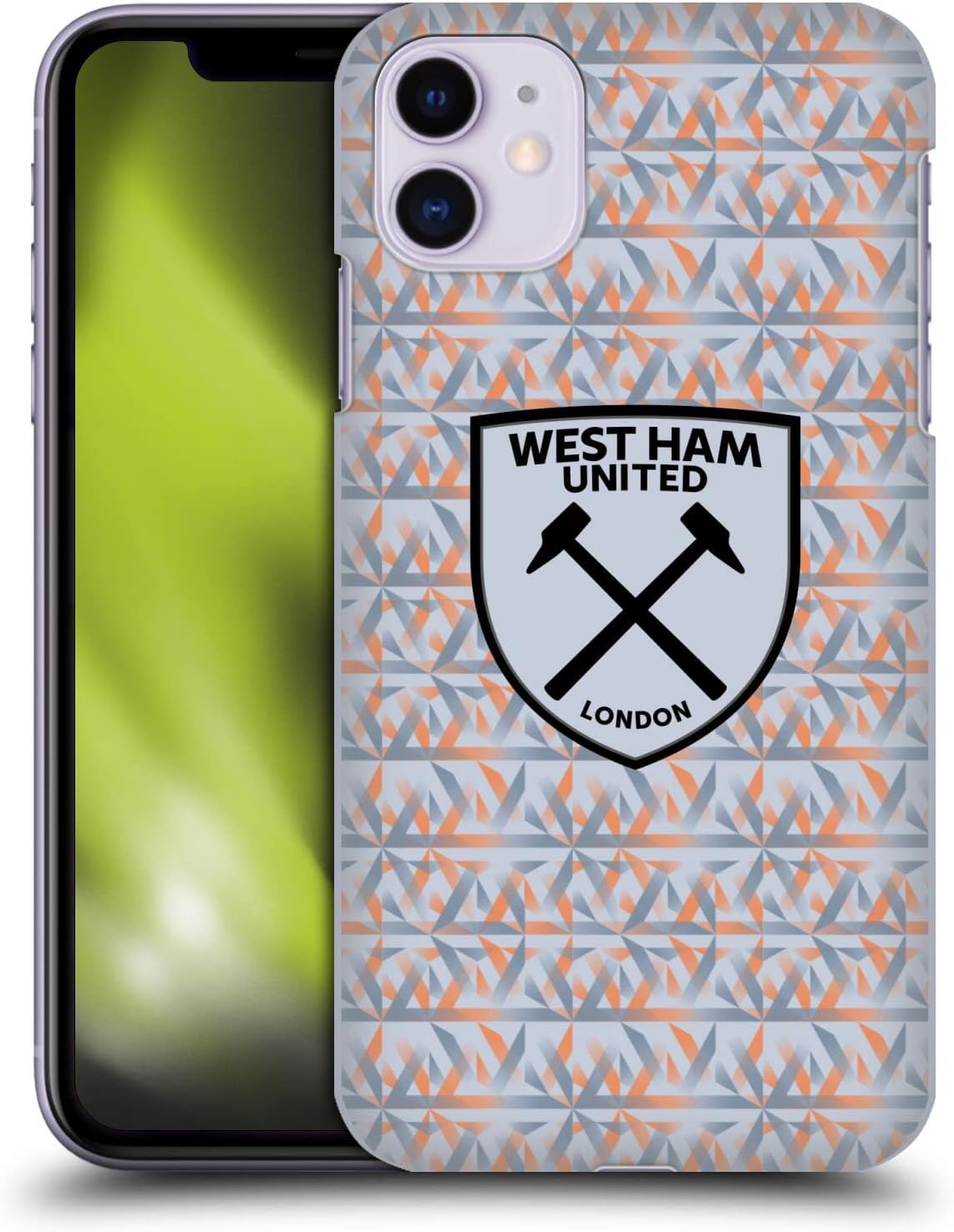 Head Case Designs Officially Licensed West Ham United FC Away 2022/23 Crest Kit Hard Back Case Compatible with Apple iPhone 11