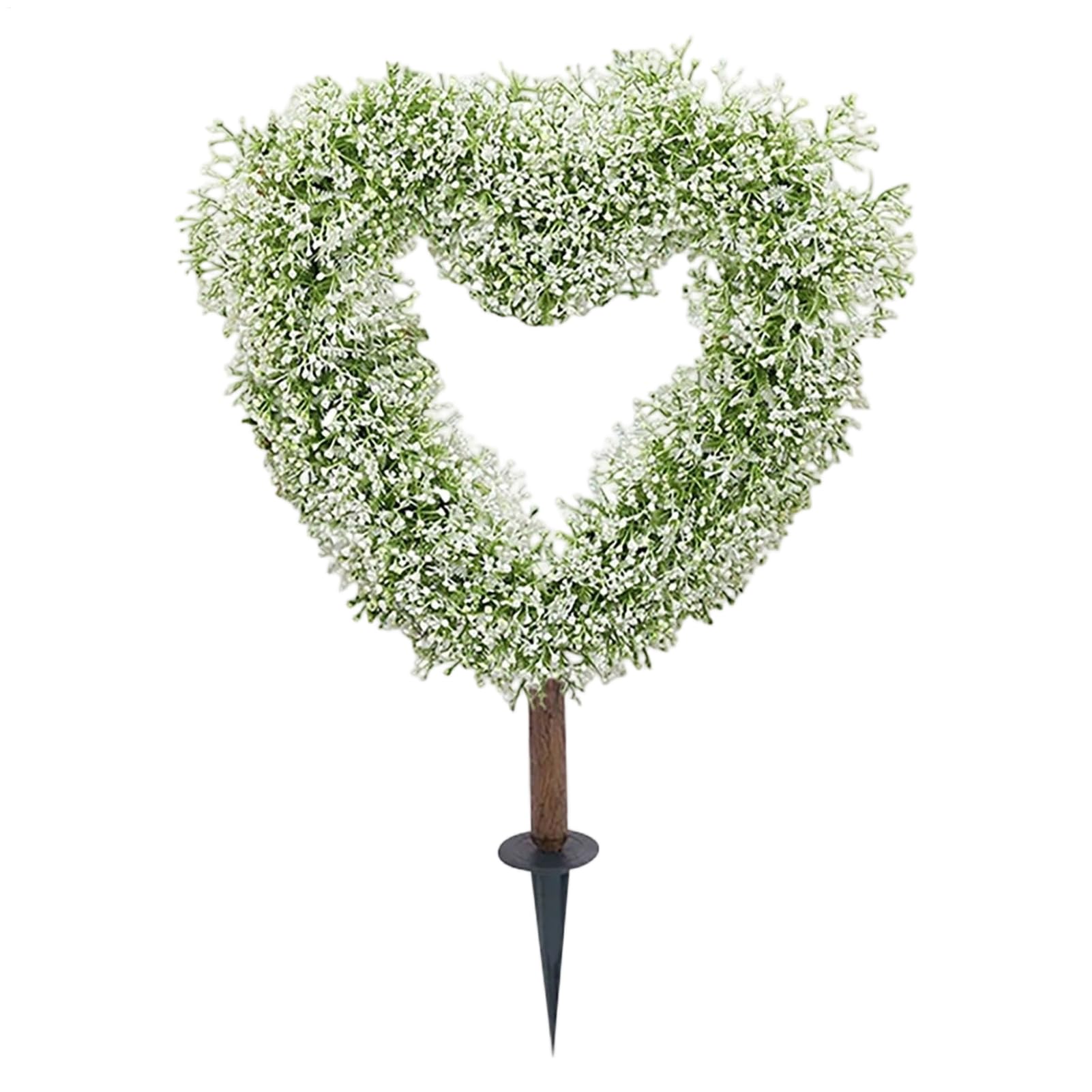Topiaire artificielle d'extérieur en cœur de 65 cm pour la décoration de jardin de printemps