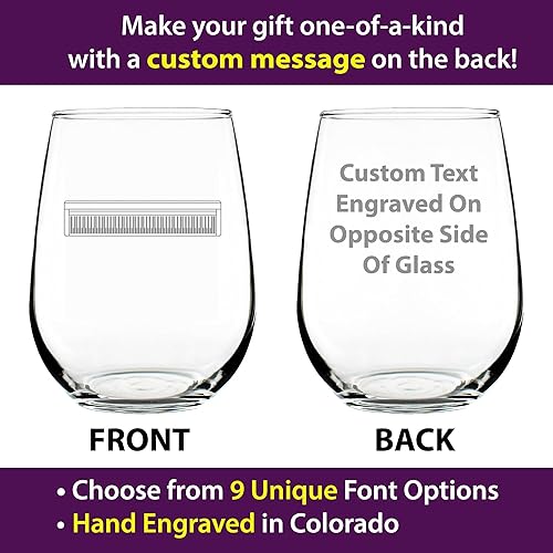 Miniatura 7 de Piano Keyboard Stemless Wine Glass - Music Gifts for Musicians, Teachers and Musical Accessories for Women and Men that Play Keys - Large 17 Oz