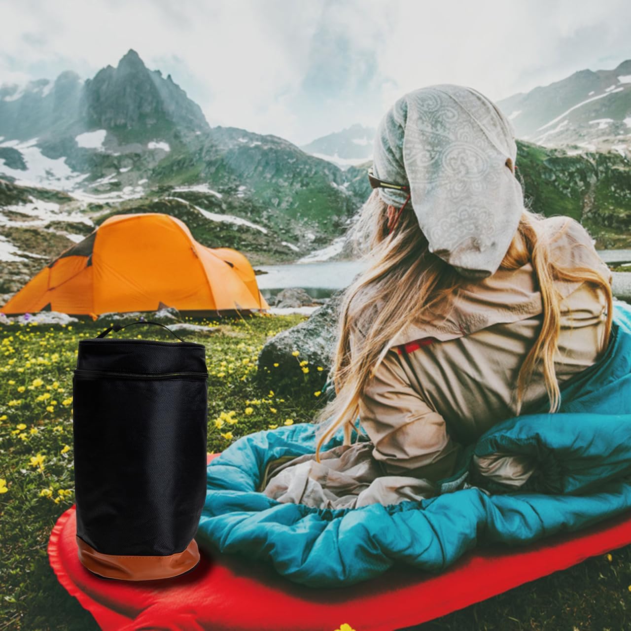 Sosoport Camping Light Bag - Portable Kerosene Lanterns Travel Outdoor Tote - Oxford Cloth
