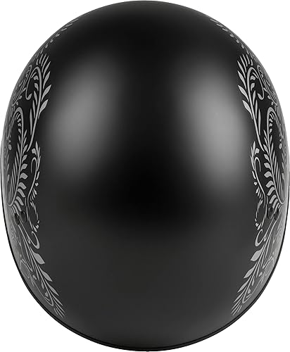 Miniatura 3 de GMAX HH-65 Naked Motorcycle Street Half Casco (rosa mate negroplata, S)