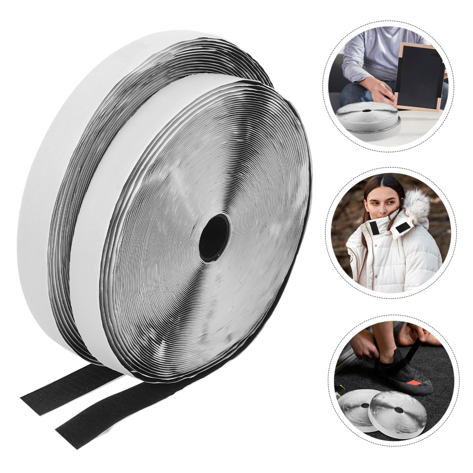 OSALADI 1 Ensemble Bande Adhésive Auto Agrippante Ruban de Fixation pour Tapis Moquettes avec Épaisseur Renforcée pour Réparation Diy à Domicile