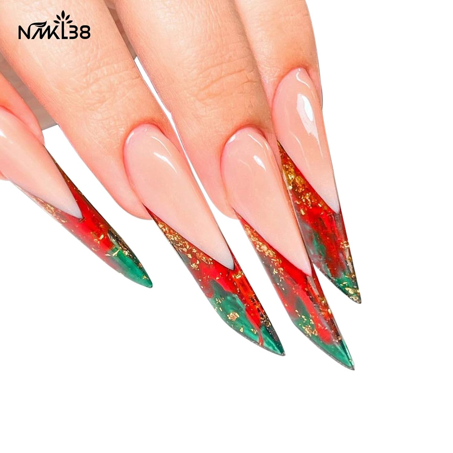 120Pcs Dual Forms Full Cover Nail Tips Upper Arched Extension Mold (Mold C)
