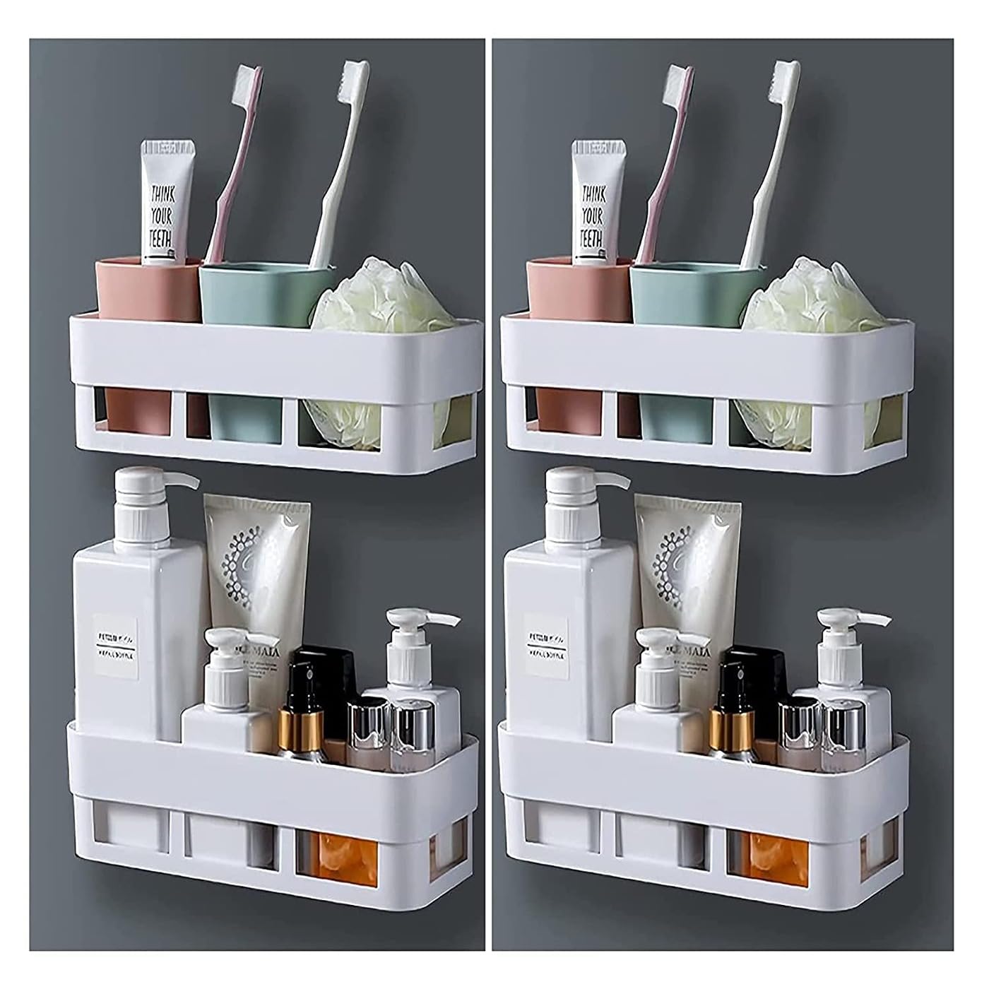 MR HOMES STORE Multipurpose Wall Mount Bathroom Shelf and Rack for Home and Kitchen. Self Adhesive Sticker Support Without Drilling(4 Bathroom Shalf) (B0DDY5VR5F) Amazon Price History, Amazon Price Tracker