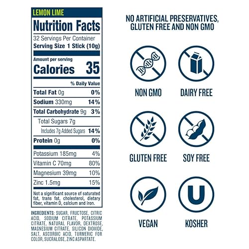 Miniatura 5 de DripDrop Hidratación - Paquetes de polvo de electrolitos - Lima limón - 32 unidades